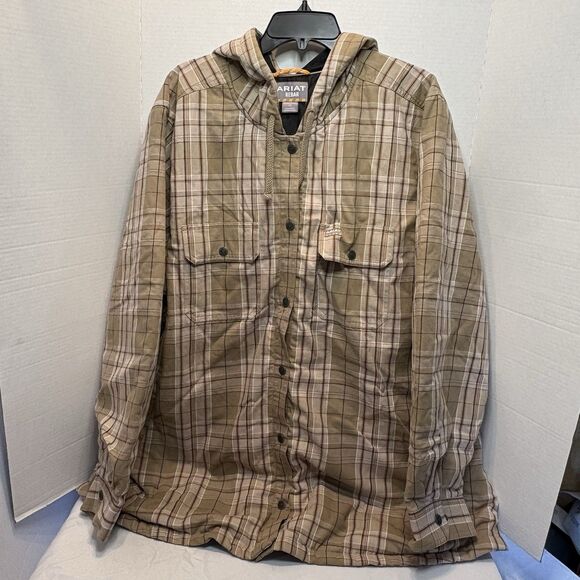 Ariat Women’s Rebar Flannel Shirt Jacket Size 3XL Hoodie - Picture 1 of 13